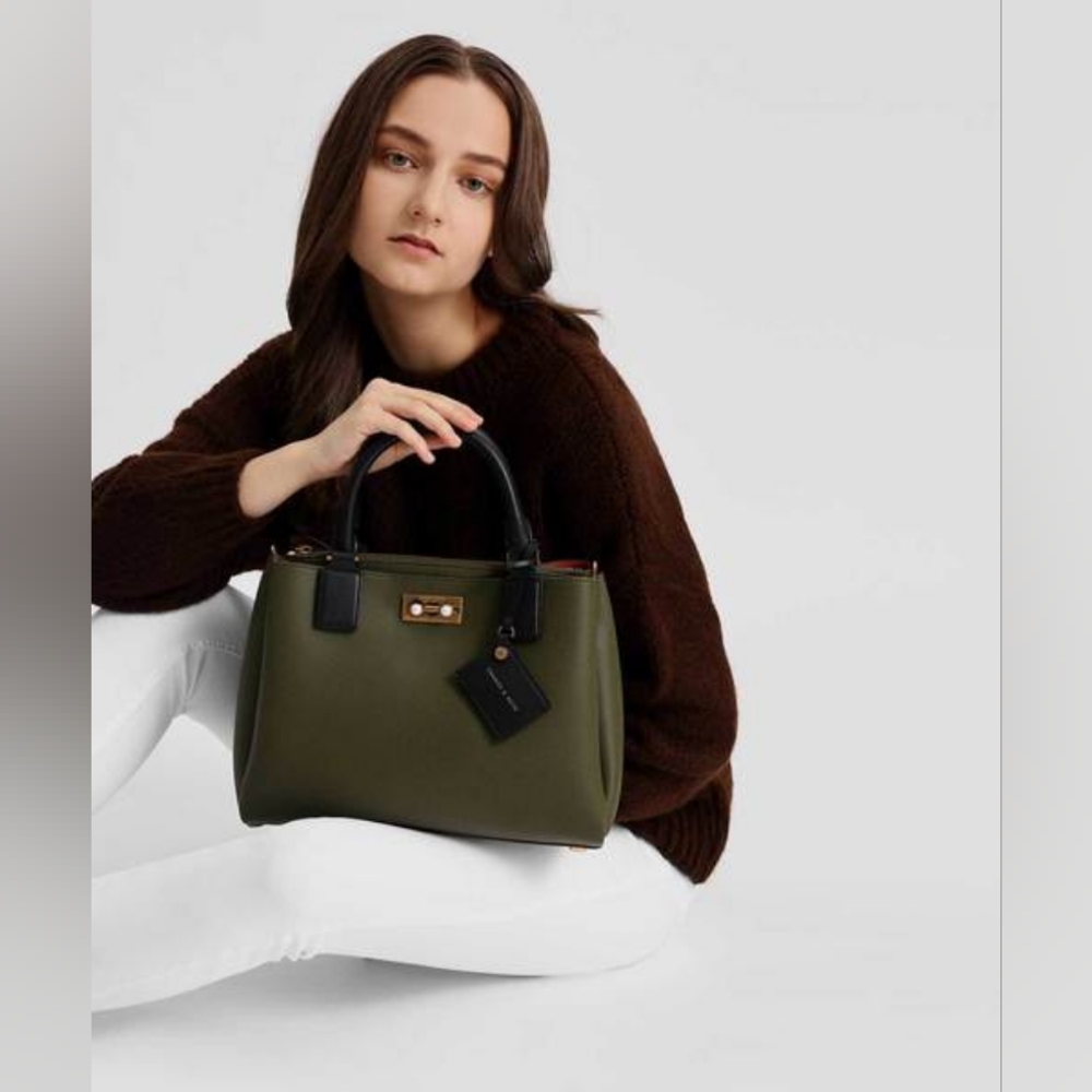 Top Handle Structured Bag